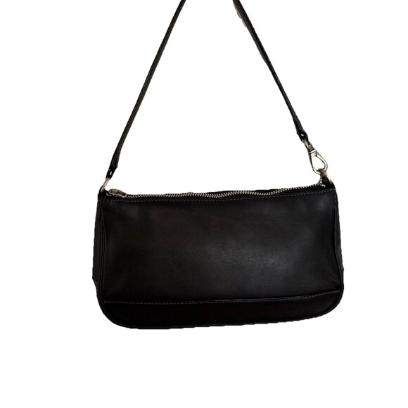 Vintage Coach Hampton Demi Baguette Black Leather Shoulder Bag Wristlet 7785 - Picture 3 of 11